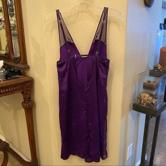 VICTORIA’S SECRET Purple Very Sexy Pattern Sheer Slip Dress Size Small - Picture 4 of 10